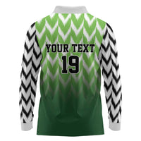 Custom Nigeria Football Long Sleeve Polo Shirt The Super Eagles Rise
