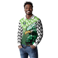 Custom Nigeria Football Long Sleeve Polo Shirt The Super Eagles Rise
