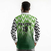 Custom Nigeria Football Long Sleeve Polo Shirt The Super Eagles Rise