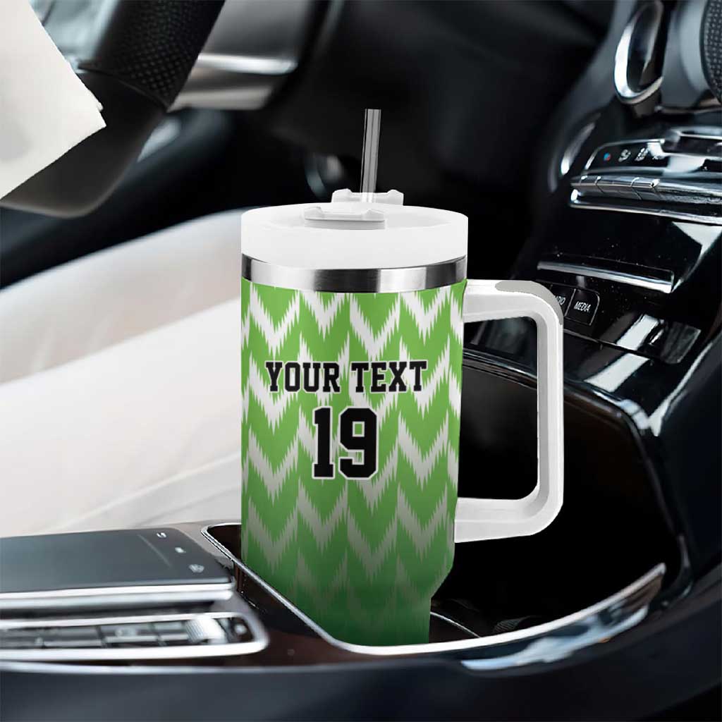 Custom Nigeria Football Tumbler With Handle The Super Eagles Rise