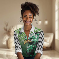 Custom Nigeria Football Women Casual Shirt The Super Eagles Rise