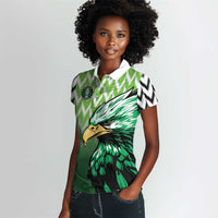 Custom Nigeria Football Women Polo Shirt The Super Eagles Rise