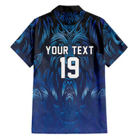 Custom Rugby Italy Hawaiian Shirt Azzurri Wolf Mascot Design
