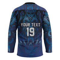 Custom Rugby Italy Hockey Jersey Azzurri Wolf Mascot Design