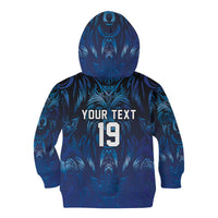 Custom Rugby Italy Kid Hoodie Azzurri Wolf Mascot Design