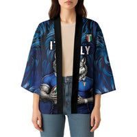 Custom Rugby Italy Kimono Azzurri Wolf Mascot Design