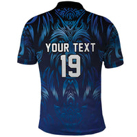 Custom Rugby Italy Polo Shirt Azzurri Wolf Mascot Design