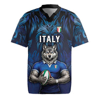 Custom Rugby Italy Rugby Jersey Azzurri Wolf Mascot Design