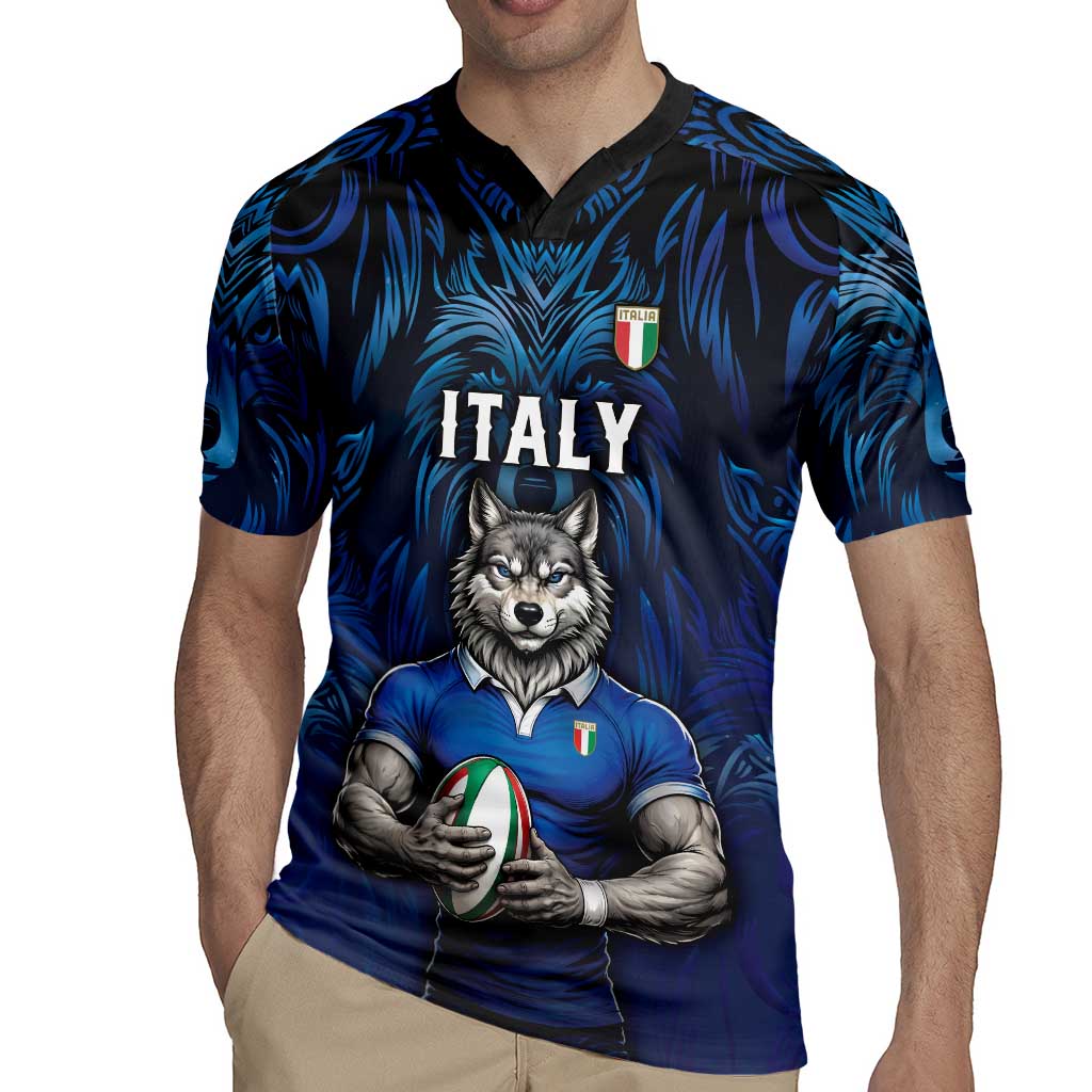 Custom Rugby Italy Rugby Jersey Azzurri Wolf Mascot Design