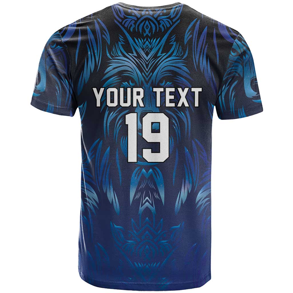 Custom Rugby Italy T Shirt Azzurri Wolf Mascot Design