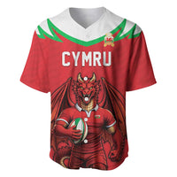 Custom Rugby Wales Baseball Jersey Y Ddraig Goch Mascot Design