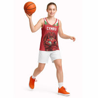 Custom Rugby Wales Basketball Jersey Y Ddraig Goch Mascot Design