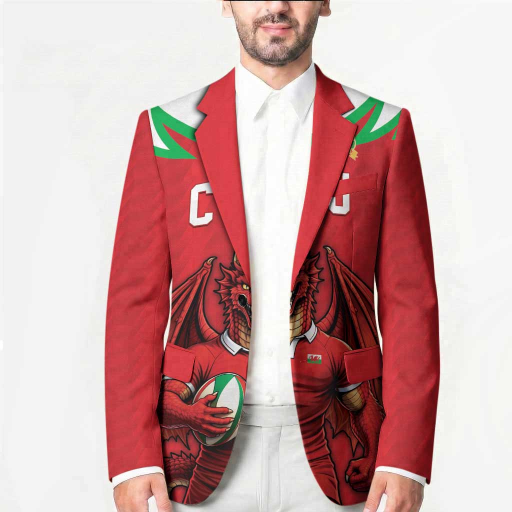 Custom Rugby Wales Blazer Y Ddraig Goch Mascot Design