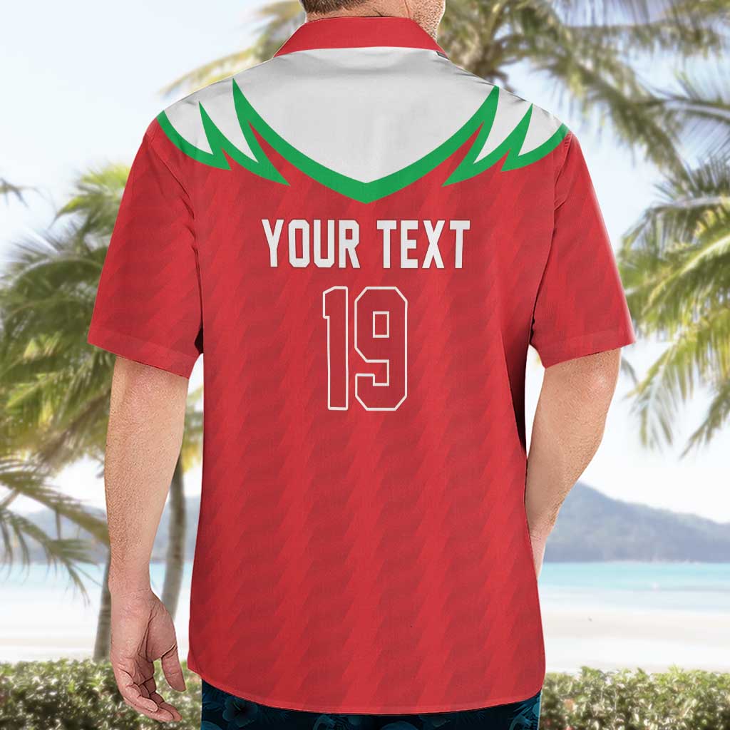 Custom Rugby Wales Hawaiian Shirt Y Ddraig Goch Mascot Design