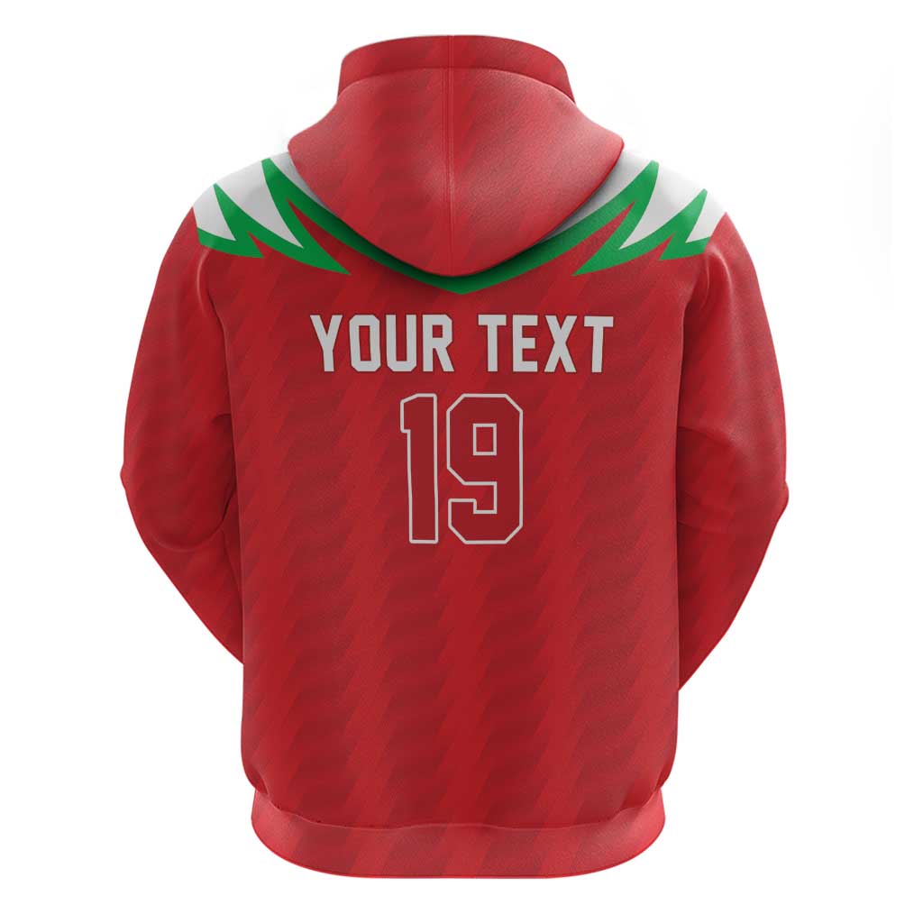 Custom Rugby Wales Hoodie Y Ddraig Goch Mascot Design