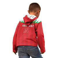 Custom Rugby Wales Kid Hoodie Y Ddraig Goch Mascot Design