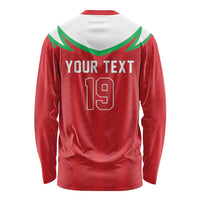 Custom Rugby Wales Long Sleeve Shirt Y Ddraig Goch Mascot Design