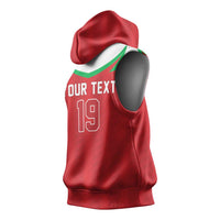 Custom Rugby Wales Sleeveless Hoodie Y Ddraig Goch Mascot Design