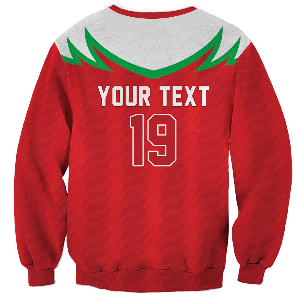 Custom Rugby Wales Sweatshirt Y Ddraig Goch Mascot Design