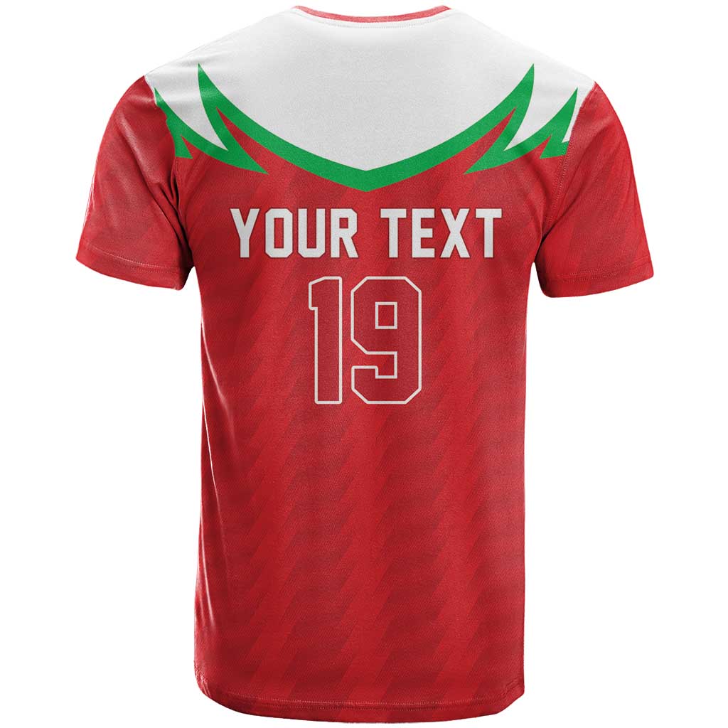 Custom Rugby Wales T Shirt Y Ddraig Goch Mascot Design