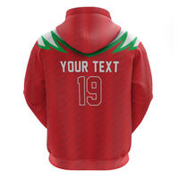 Custom Rugby Wales Zip Hoodie Y Ddraig Goch Mascot Design