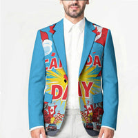 Happy Canada Day Blazer True North Strong Free Maple Leaf