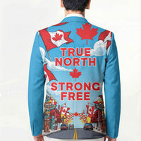 Happy Canada Day Blazer True North Strong Free Maple Leaf