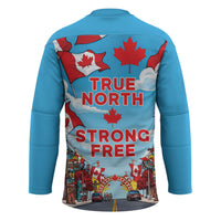 Happy Canada Day Hockey Jersey True North Strong Free Maple Leaf