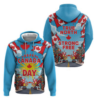 Happy Canada Day Hoodie True North Strong Free Maple Leaf