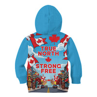 Happy Canada Day Kid Hoodie True North Strong Free Maple Leaf