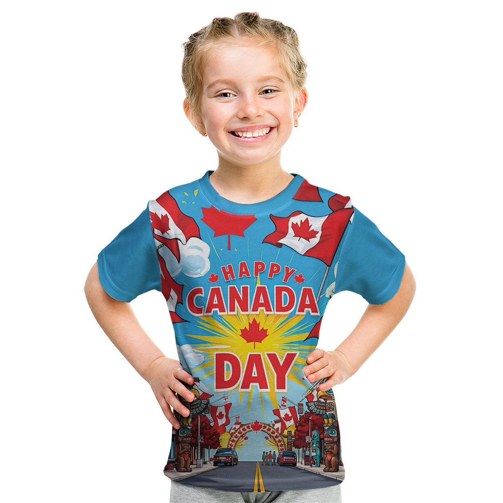 Happy Canada Day Kid T Shirt True North Strong Free Maple Leaf