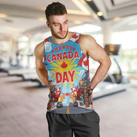 Happy Canada Day Men Tank Top True North Strong Free Maple Leaf