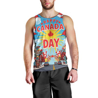 Happy Canada Day Men Tank Top True North Strong Free Maple Leaf