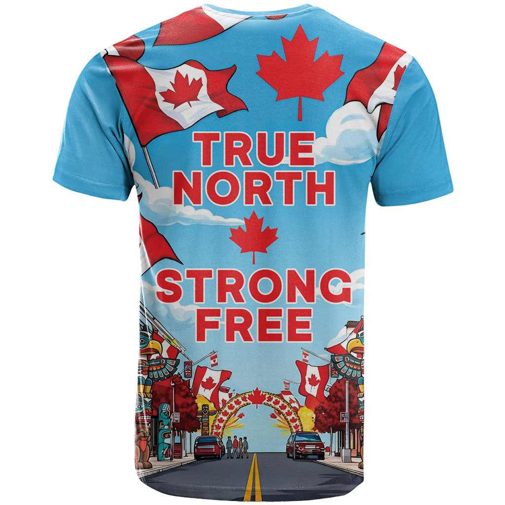 Happy Canada Day T Shirt True North Strong Free Maple Leaf