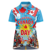 Happy Canada Day Women Polo Shirt True North Strong Free Maple Leaf