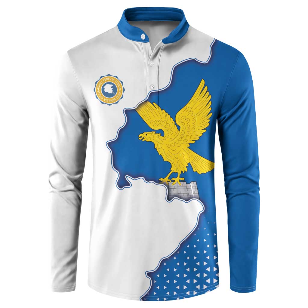 Italy Friuli-Venezia Giulia Button Sweatshirt Flag Vintage Style - Wonder Print Shop