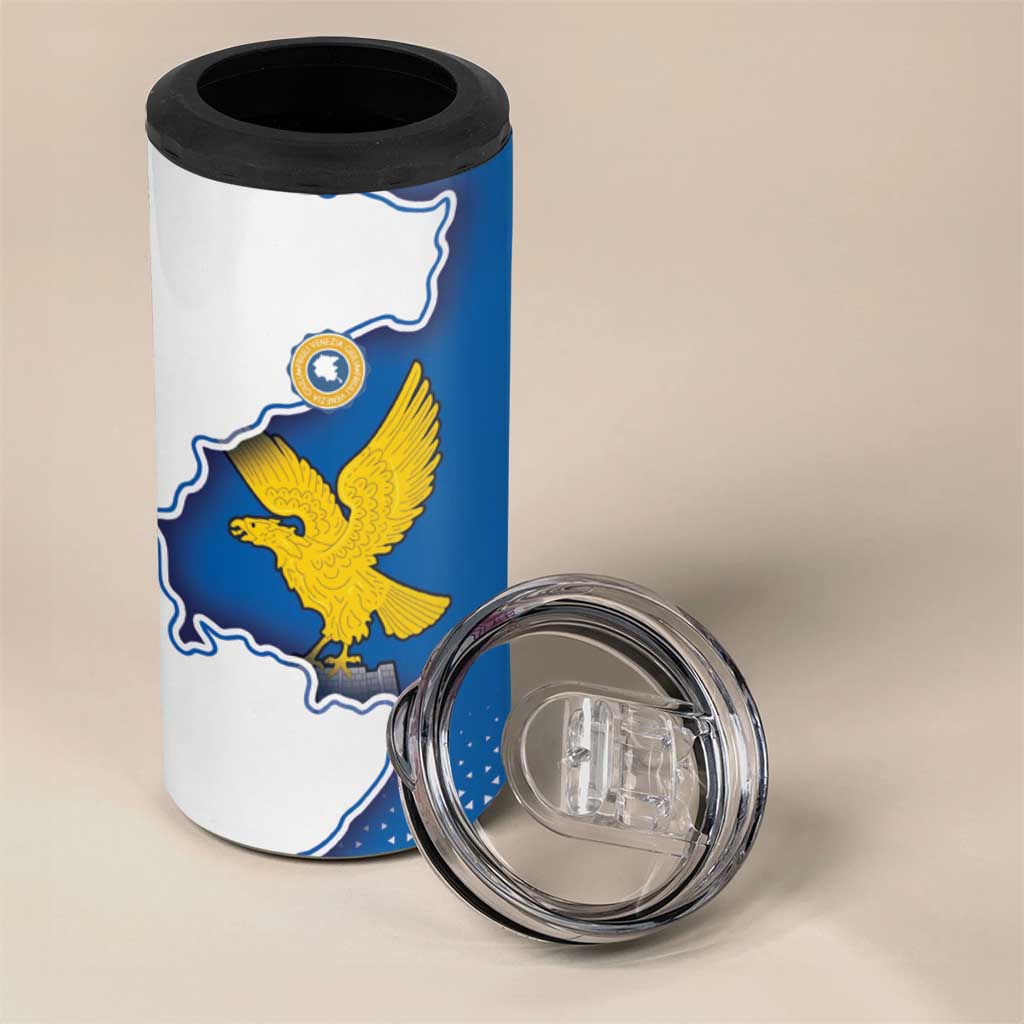 Italy Friuli-Venezia Giulia 4 in 1 Can Cooler Tumbler Flag Vintage Style - Wonder Print Shop
