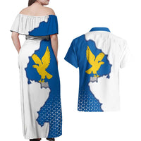 Italy Friuli-Venezia Giulia Couples Matching Off Shoulder Maxi Dress and Hawaiian Shirt Flag Vintage Style LT19
