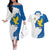 Italy Friuli-Venezia Giulia Couples Matching Off The Shoulder Long Sleeve Dress and Hawaiian Shirt Flag Vintage Style - Wonder Print Shop