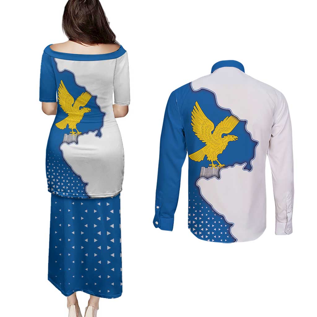 Italy Friuli-Venezia Giulia Couples Matching Puletasi and Long Sleeve Button Shirt Flag Vintage Style LT19