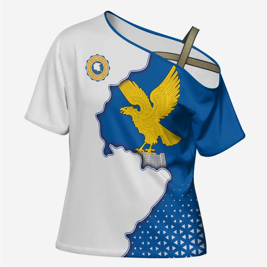 Italy Friuli-Venezia Giulia Cross Shoulder Shirt Flag Vintage Style - Wonder Print Shop