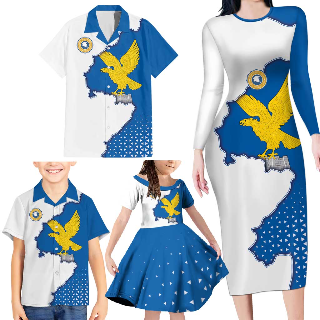 Italy Friuli-Venezia Giulia Family Matching Long Sleeve Bodycon Dress and Hawaiian Shirt Flag Vintage Style - Wonder Print Shop