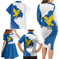 Italy Friuli-Venezia Giulia Family Matching Long Sleeve Bodycon Dress and Hawaiian Shirt Flag Vintage Style LT19