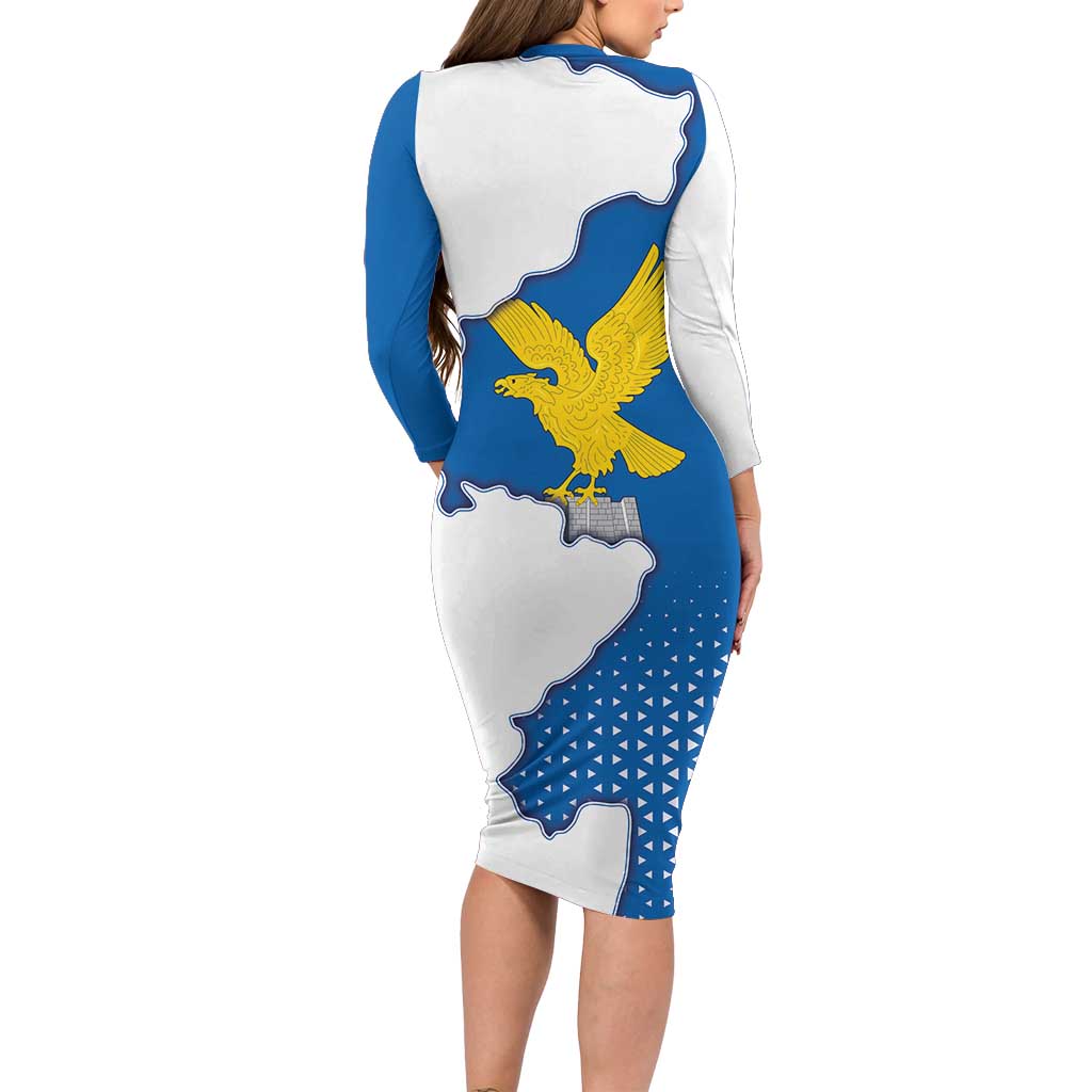 Italy Friuli-Venezia Giulia Family Matching Long Sleeve Bodycon Dress and Hawaiian Shirt Flag Vintage Style LT19