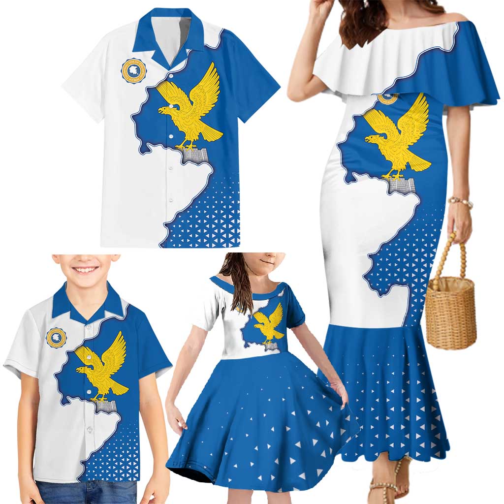 Italy Friuli-Venezia Giulia Family Matching Mermaid Dress and Hawaiian Shirt Flag Vintage Style - Wonder Print Shop