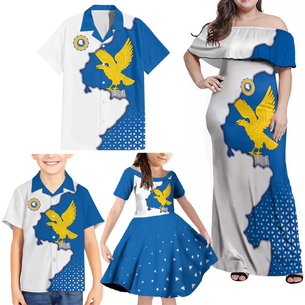 Italy Friuli-Venezia Giulia Family Matching Off Shoulder Maxi Dress and Hawaiian Shirt Flag Vintage Style - Wonder Print Shop