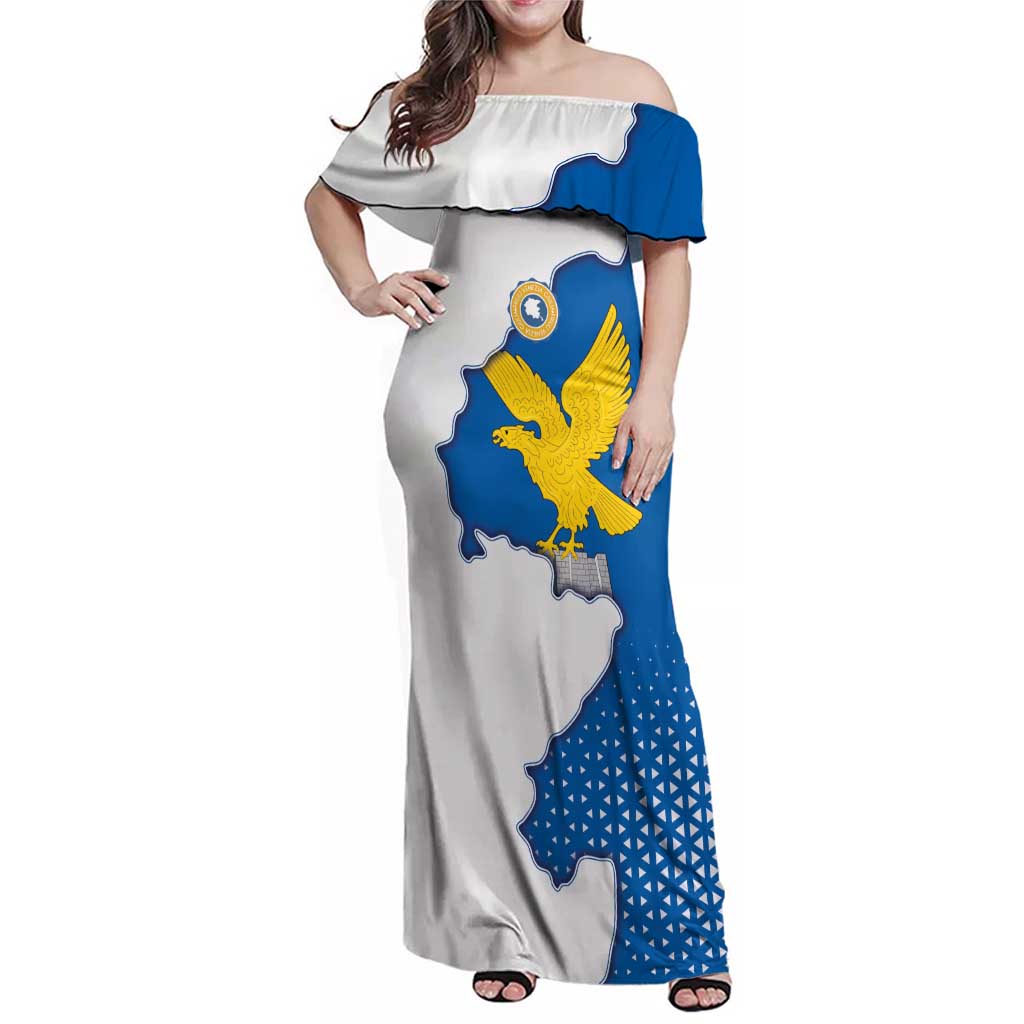 Italy Friuli-Venezia Giulia Family Matching Off Shoulder Maxi Dress and Hawaiian Shirt Flag Vintage Style LT19