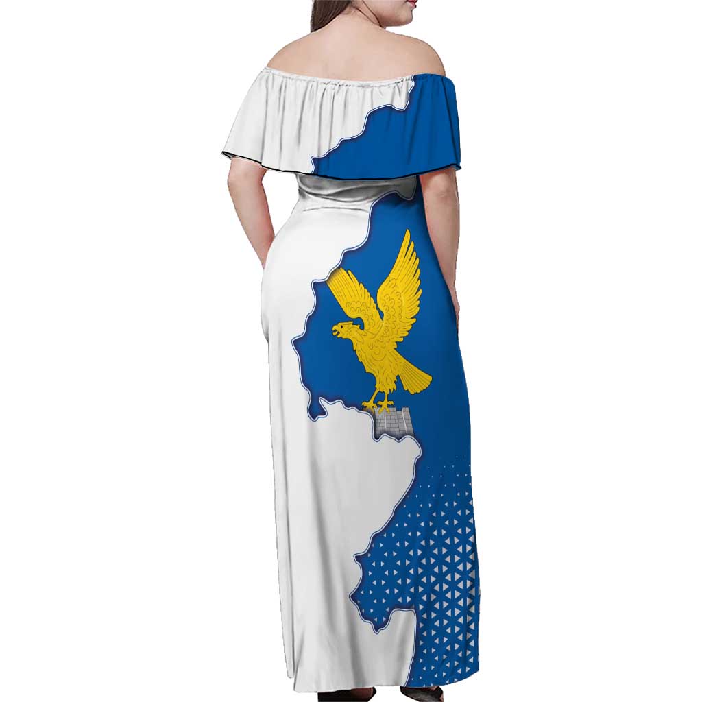 Italy Friuli-Venezia Giulia Family Matching Off Shoulder Maxi Dress and Hawaiian Shirt Flag Vintage Style LT19