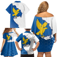 Italy Friuli-Venezia Giulia Family Matching Off Shoulder Short Dress and Hawaiian Shirt Flag Vintage Style LT19