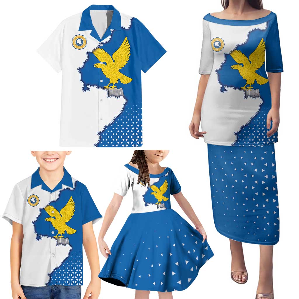 Italy Friuli-Venezia Giulia Family Matching Puletasi and Hawaiian Shirt Flag Vintage Style - Wonder Print Shop
